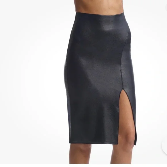 Commando Faux leather side slit skirt sz XL - Picture 3 of 11